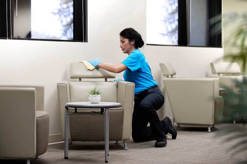 disinfection expert cleaning office