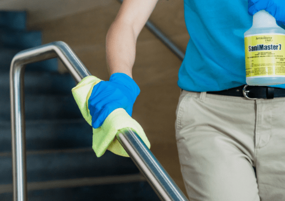 Deep cleaning services include sanitizing all surfaces