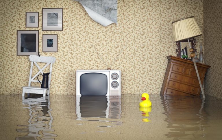 flooded home