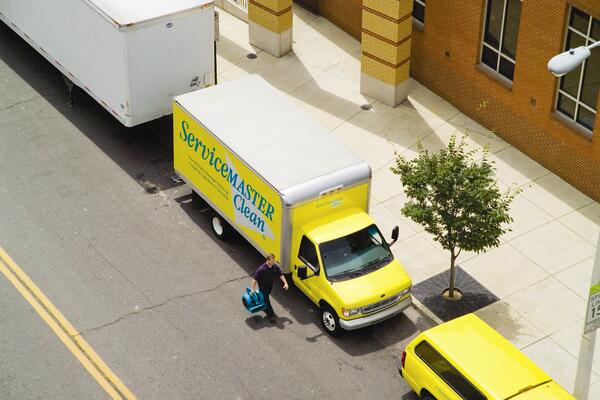 Arial View of ServiceMaster Truck