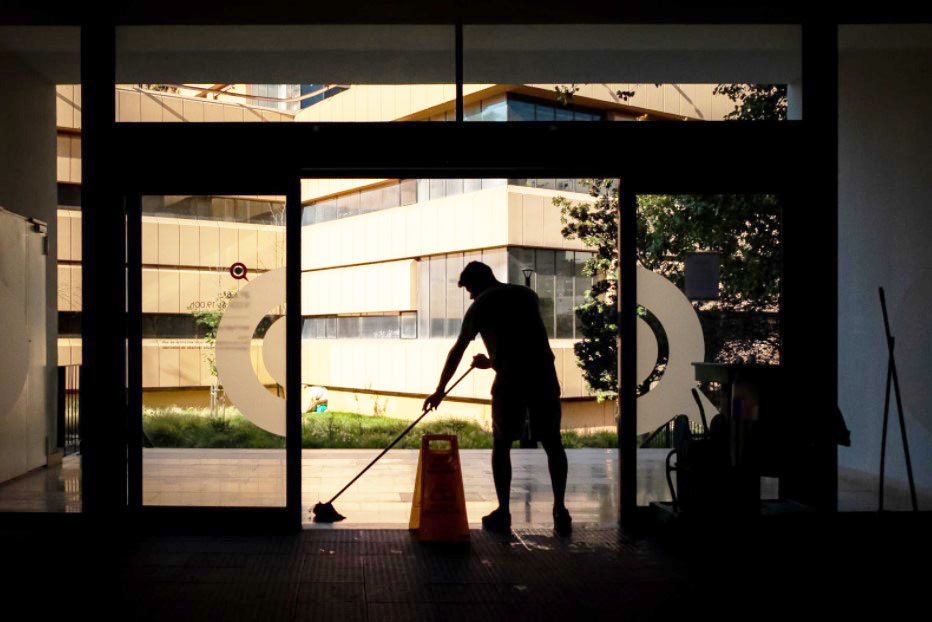 Janitorial services at your office building - How frequently should a cleaner come into a business