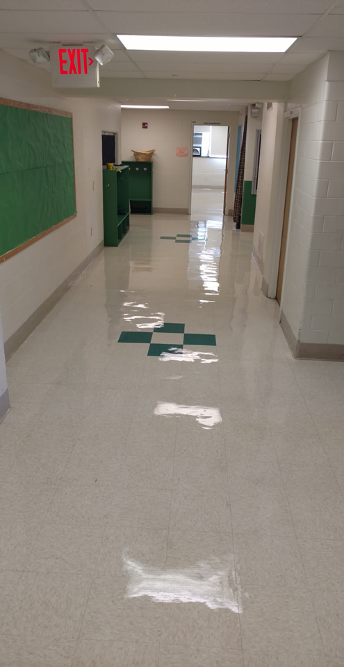 shiny hallway floor