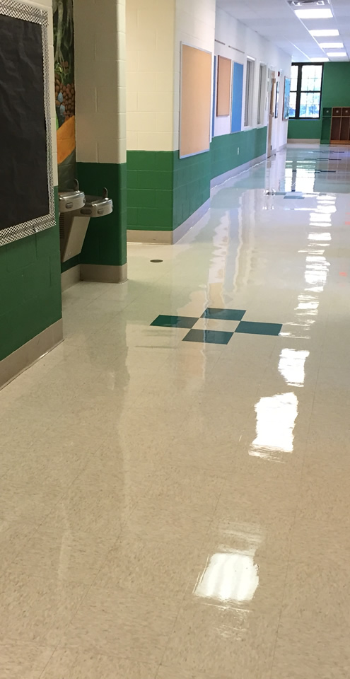 shiny school hallway