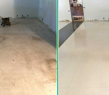 Before and After Floor Cleaning 