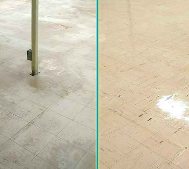 Before and After Floor Cleaning 