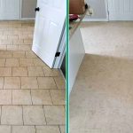 before and after tile cleaning in kitchen
