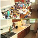 hoarding cleaning before and after kitchen