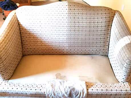 loveseat chair needing upholstery cleaning in kalamazoo