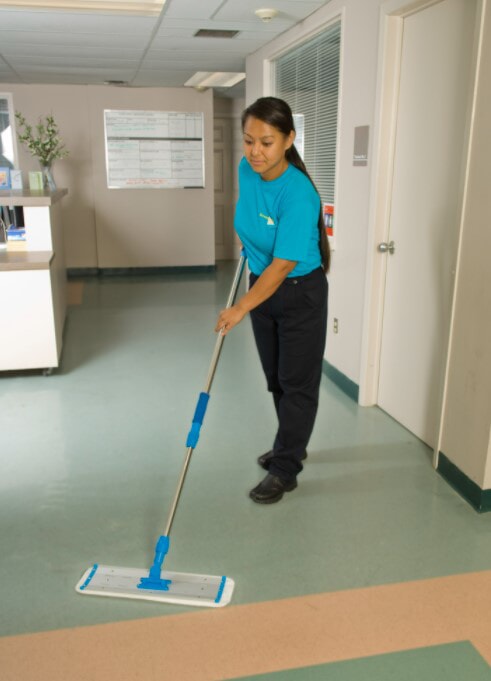 Person mopping